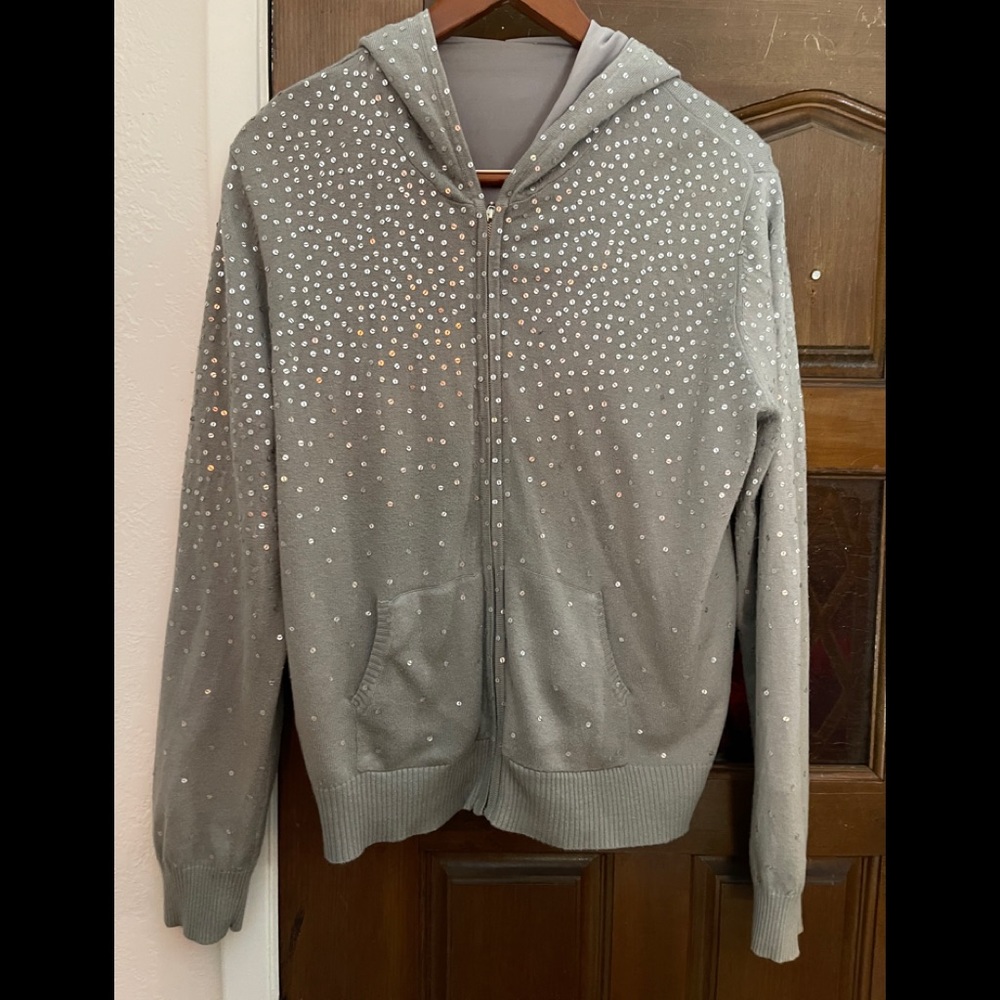 Spiegel grey sequins sweater hoodie